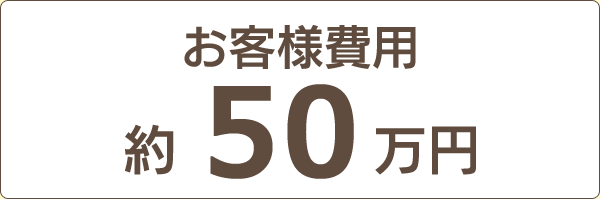 お客様費用 約50万円